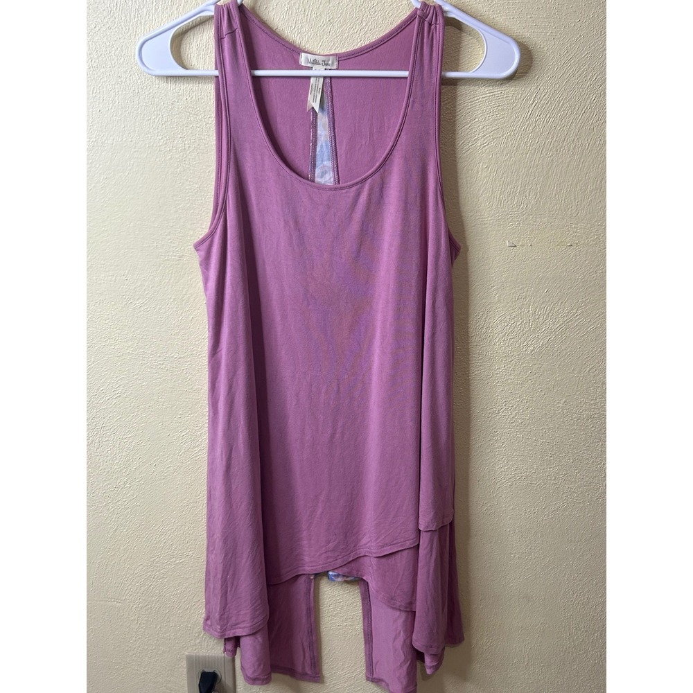 Matilda‎ Jane Orchid Purple Floral Split Back Tank Top Sleeveless XS